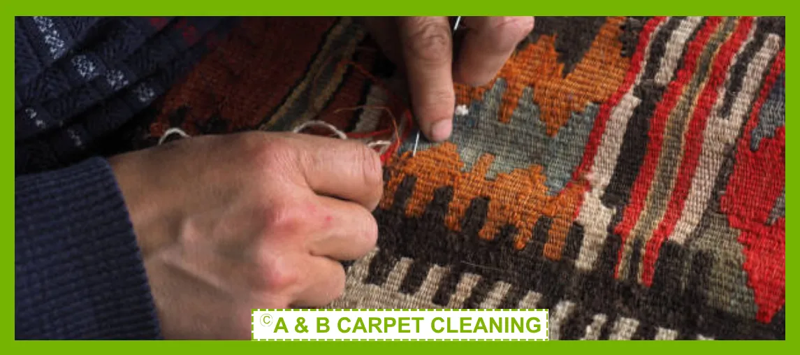 Professional rug cleaning in action